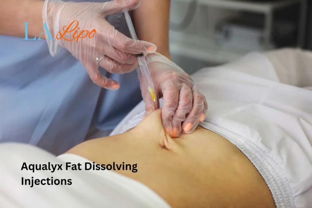 woman having fat dissolving injections Stockport in the stomach