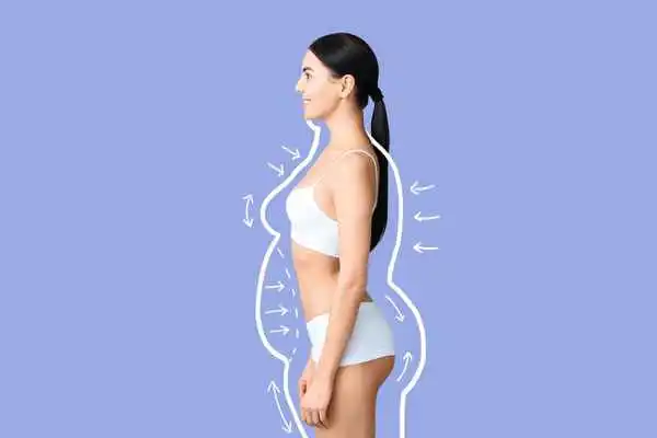 image of woman experiencing fat reduction treatment Stockport