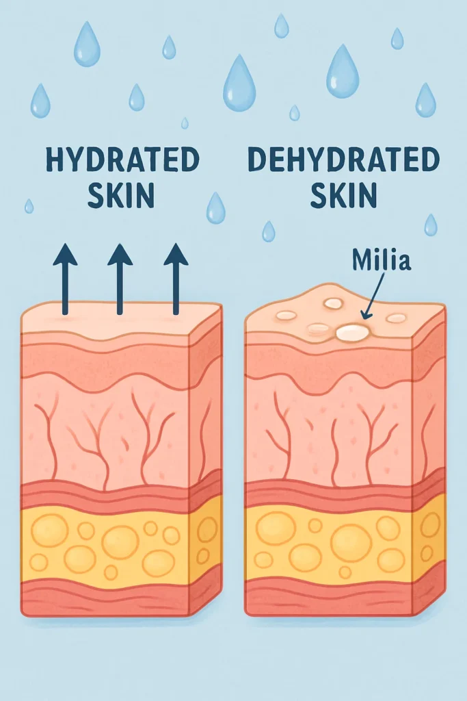 The importance of hydration and milia production Stockport