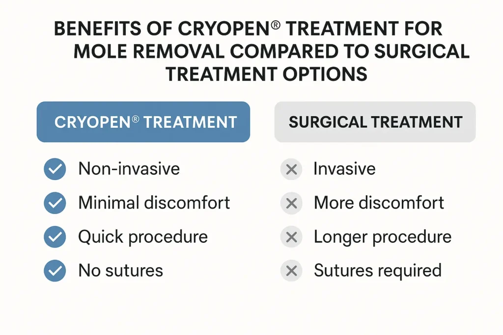 Benefits of facial mole removal Stockport - call our team today to book a consultation