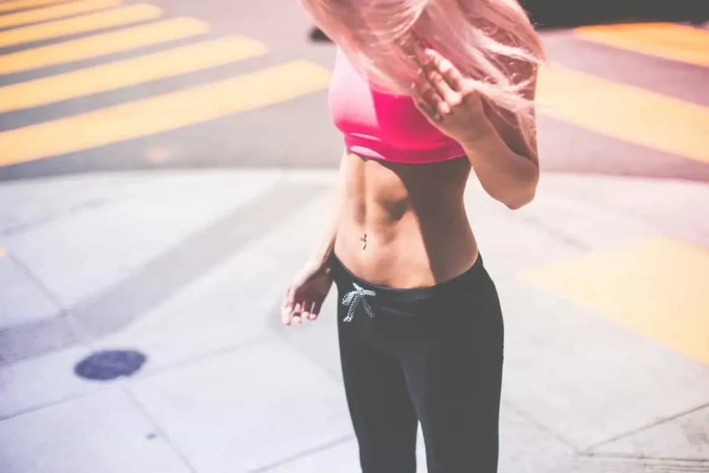 Woman with toned stomach after LA-EMS Body Sculpting Treatment Stockport 