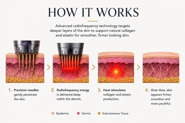 Diagram of how Collagen Lift Therapy Stockport works