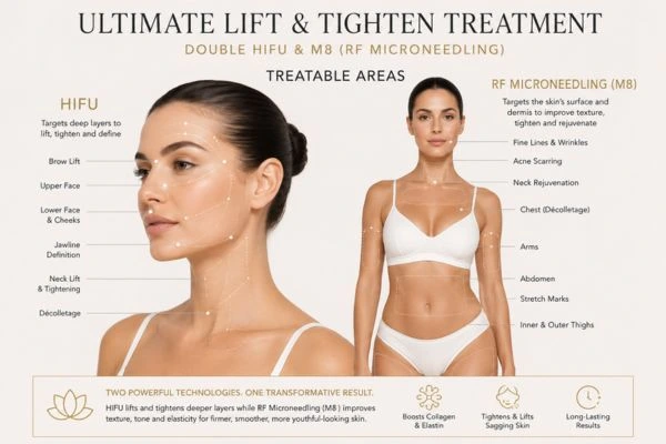 Areas of the body that can be treated - ultimate skin tighten treatment Stockport