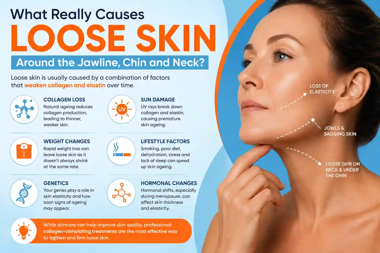 What Really Causes Loose Skin Around the Jawline, Chin and Neck Stockport?
